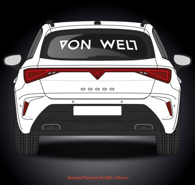 VON WELT Heckscheibenaufkleber