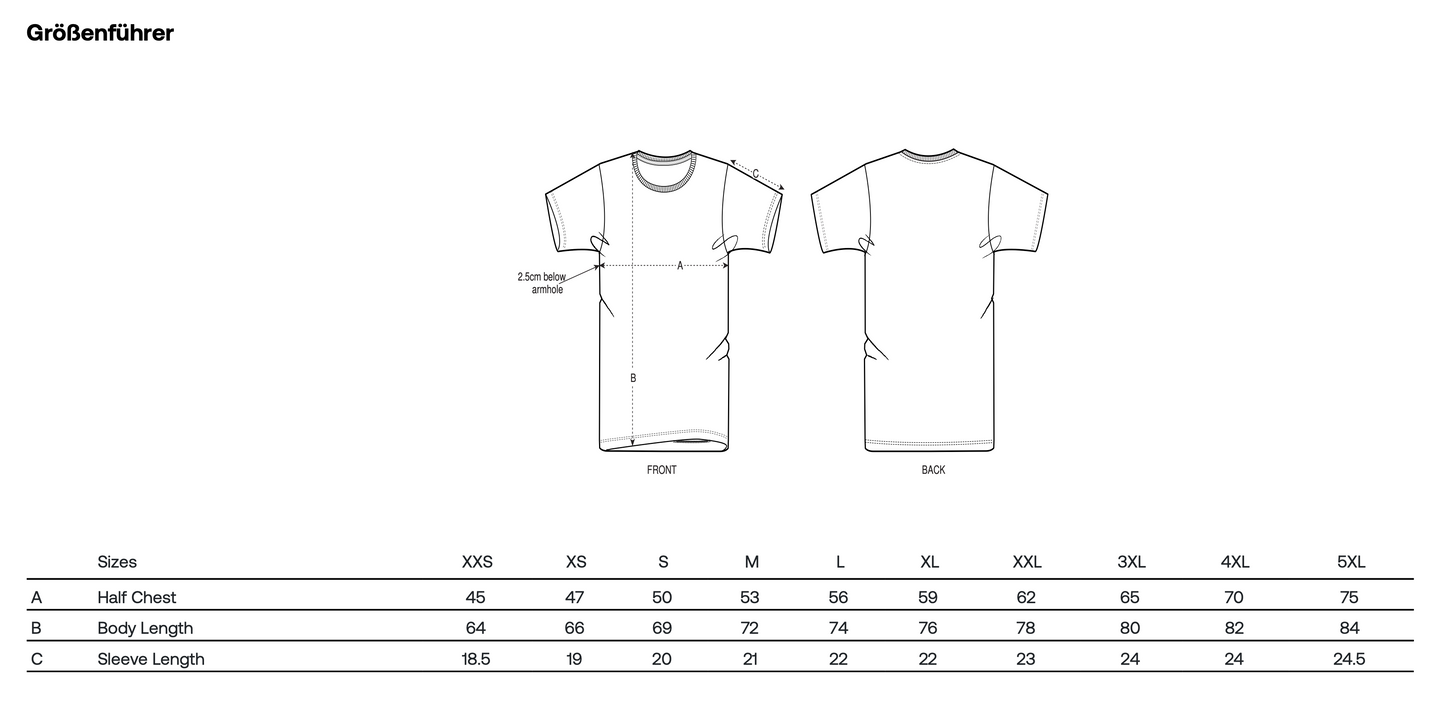 VON WELT Shirt "V klein" unisex