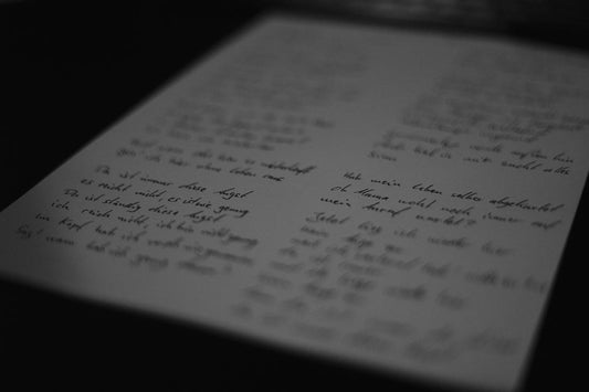 Handgeschriebener Songtext